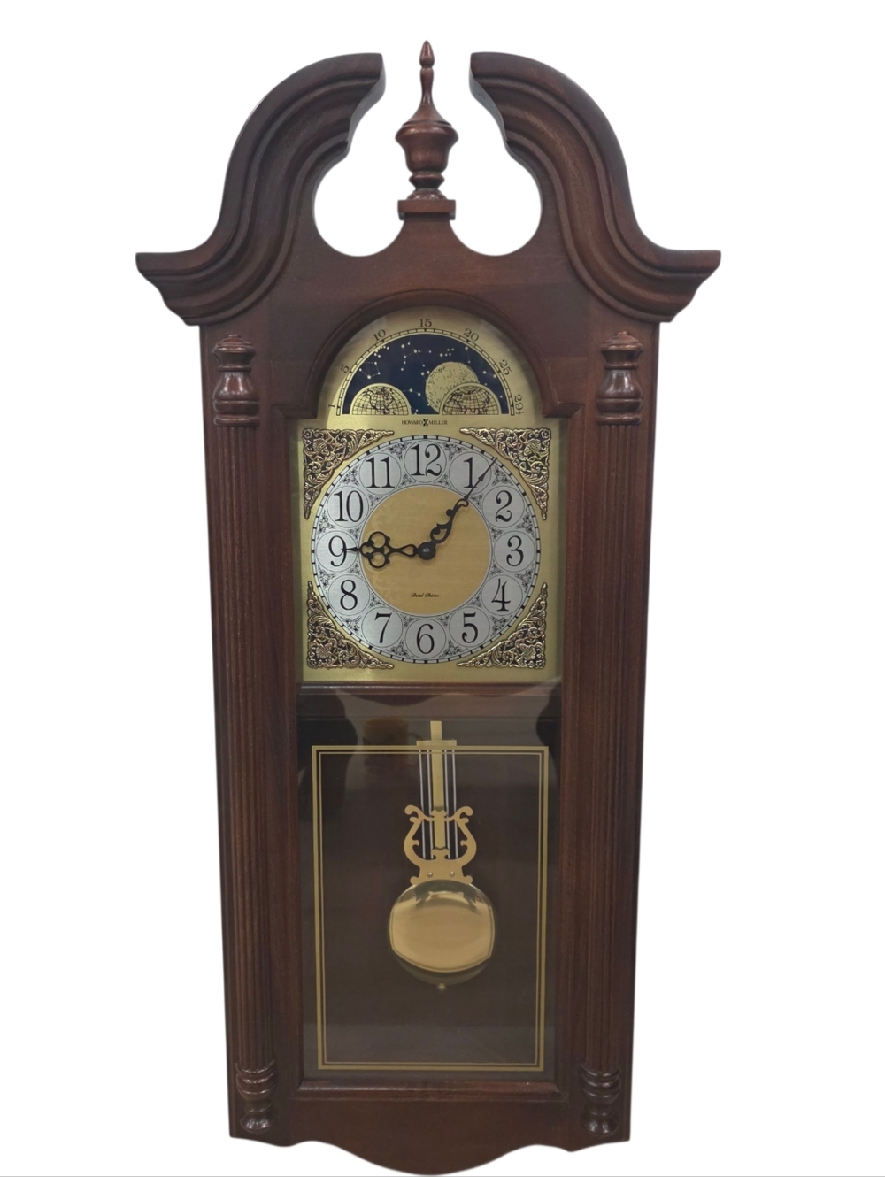 Vintage Howard Miller Fenwick 620-158  Wall Clock Westminster Tested Work Sounds